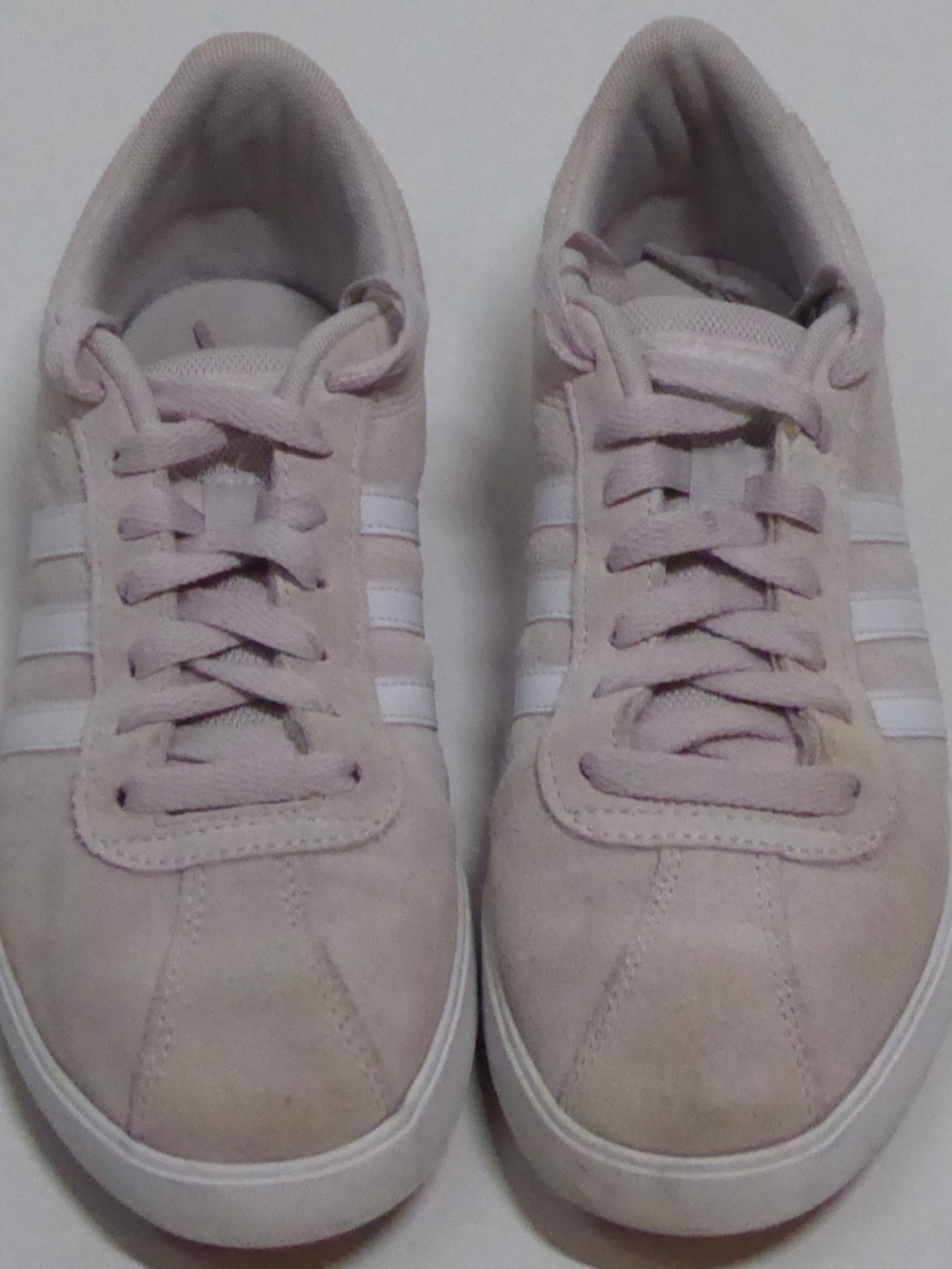 Adidas Womens Courtset Blush Pink/White Suede Leather Sneakers Shoes 8M 8